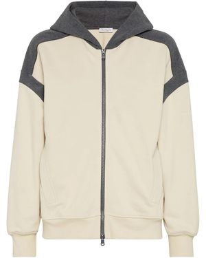 Brunello Cucinelli パネル パーカー - ナチュラル