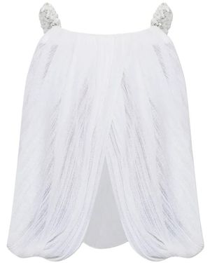 Balmain Blusa Con Decorazione - Bianco