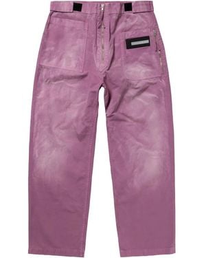 Aries Pantalon À Poches Multiples - Rouge