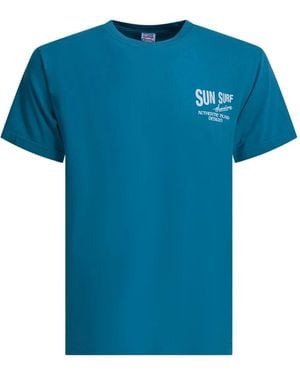 Sun Surf Surfer-Graphic T-Shirt - Blue