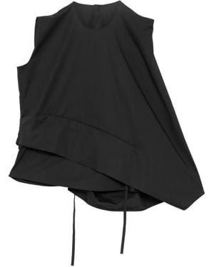 JNBY Top Sin Mangas Esculpido - Negro