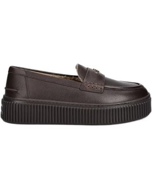 Furla Flatform-Sneakers Mit Logo-Schild - Grau
