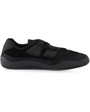 Prada Speedrock Technical Mesh And Leather Trainers - Black