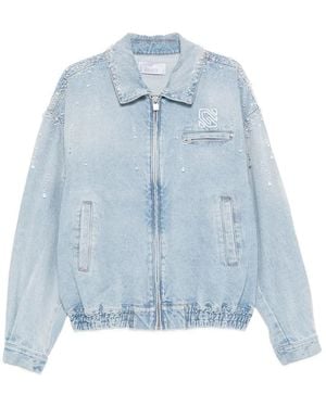 GIUSEPPE DI MORABITO Embellished Bomber Jacket - Blue