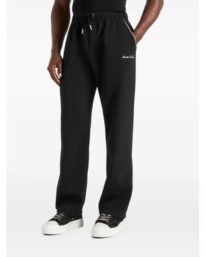 Manière De Voir Signature Piped Track Trousers - Black