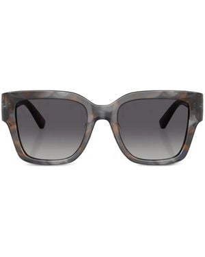 Tory Burch Double T Square-Frame Sunglasses - Gray