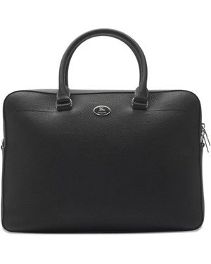 Burberry Knight Stamp Briefcase - Black