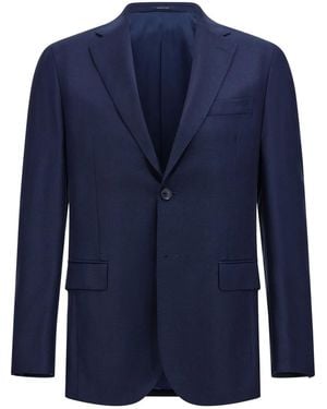 BOGGI Bird's Eye Jacket - Blue