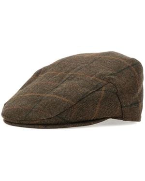 Barbour Checked Beret - Brown