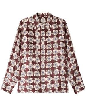 Sandro Floral-Print Buttoned Shirt - Red