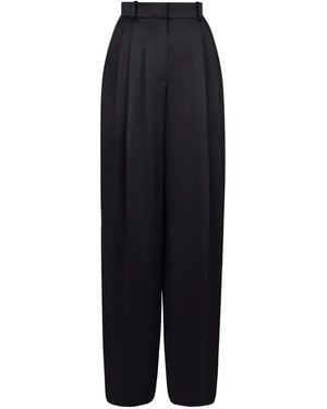 Nina Ricci Crepe Satin Trousers - Black