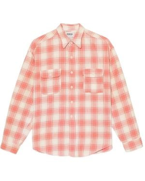 BOW WOW Check-Print Shirt - Pink