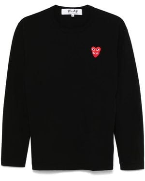 COMME DES GARÇONS PLAY Heart Long-Sleeve T-Shirt - Black