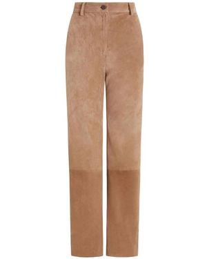 16Arlington Suede Trouser Junia Pants - Natural