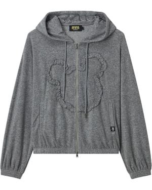 Mini Cream Zip Sweatshirt - Grey