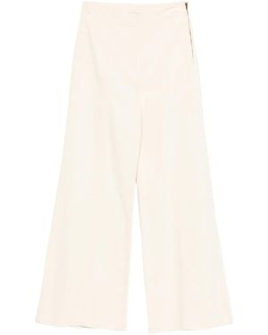 Ulla Johnson Katoenen Broek Met Wijde Pijpen - Wit