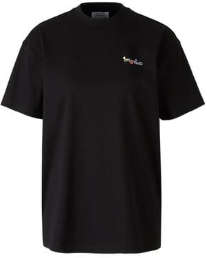 Off-White c/o Virgil Abloh T-Shirt Con Logo A Fiori - Nero