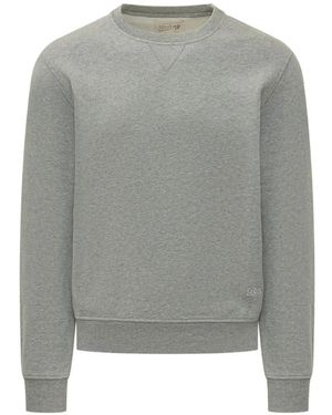 Bl'ker Stanford Logo-Embroidered Crew-Neck Jumper - Grey