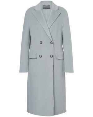 Alberta Ferretti Cappotto Doppiopetto Con Revers A Lancia - Grigio