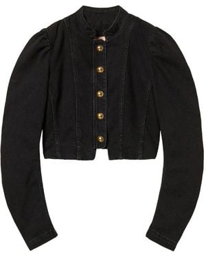 Twinset Veste Ajustée En Jean - Black