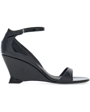 Ferragamo Sandales En Cuir À Fini Verni 70 Mm - Black