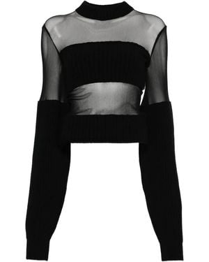Jean Paul Gaultier Pull Crop - Noir