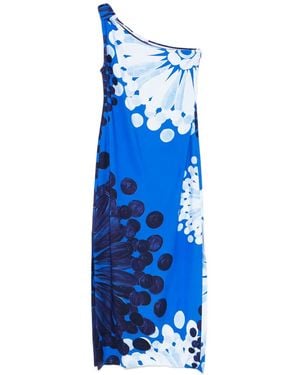 Themis Z Abstract-Pattern Midi Dress - Blue