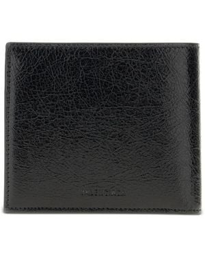 Balenciaga Eckiges Portemonnaie Aus Lammleder - Schwarz