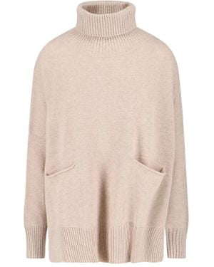 Ma'ry'ya Turtleneck Jumper - Natural