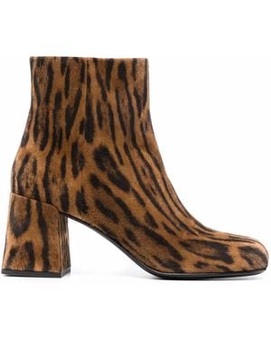 Miu Miu Suede Ankle Boots - Brown