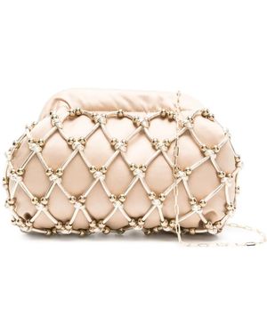 Rosantica Pochette En Satin À Perles - Neutre