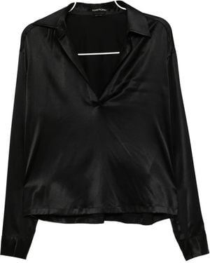 Tom Ford Satin Blouse - Black