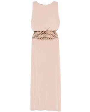 Giorgio Armani Vestido con costuras metalizadas - Rosa