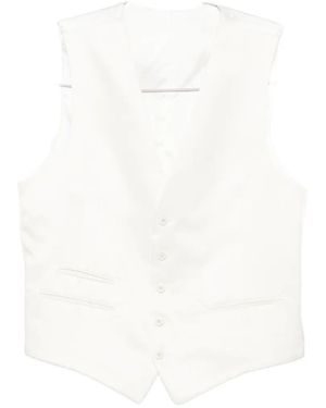 Manuel Ritz Single-Breasted Waistcoat - White