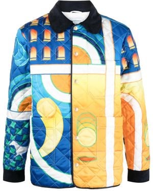 CASABLANCA Multicolour Hunting Jacket - Blue