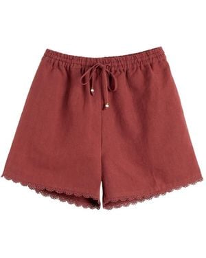 Chinti & Parker Shorts Mit Wellensaum - Rot