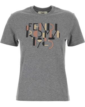 Fendi ロゴ Tシャツ - グレー