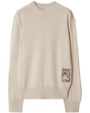 Burberry "Check" Jumper - Natural