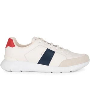 Isaia Amalfi 02 Panelled Trainers - White