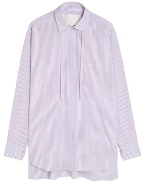 RÙADH Dune Striped Button Shirt - Purple