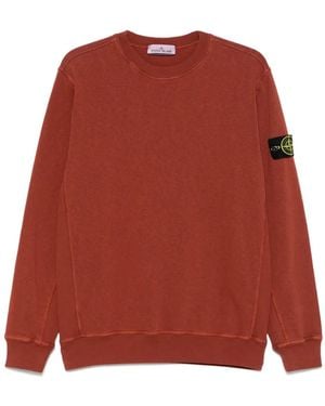 Stone Island Compass-Badge Sweatshirt - Red