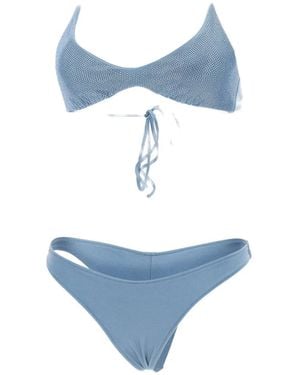 MC2 Saint Barth Bikini Hesni Con Apliques De Strass - Azul