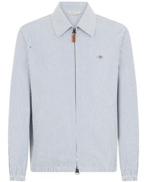 GANT Seersucker Striped Jacket - Blue