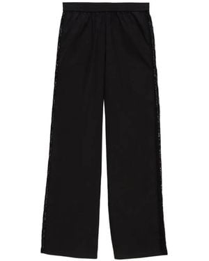 MSGM Lace Panel Pants - Black