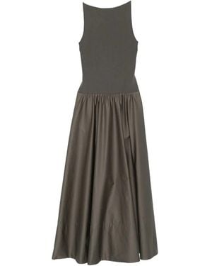 St. Agni Robe À Dos-Nu Et Ourlet Arrondi - Multicolour