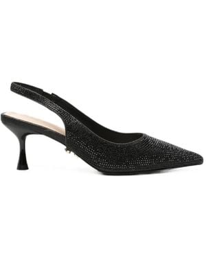 Twentyfourhaitch Phuket Crystal-Embellished Pumps - Black