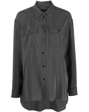 Nili Lotan Gestreepte Blouse - Grijs