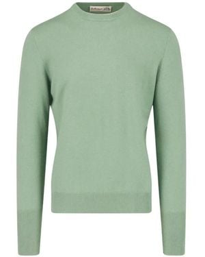 Ballantyne Fine-Knit Cashmere Sweater - Green
