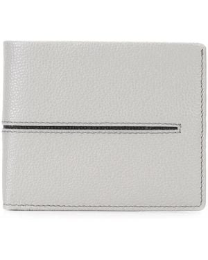 Tod's Embossed Line Bi-Fold Wallet - Grey