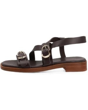 Frau Multi-Strap Leather Sandals - White